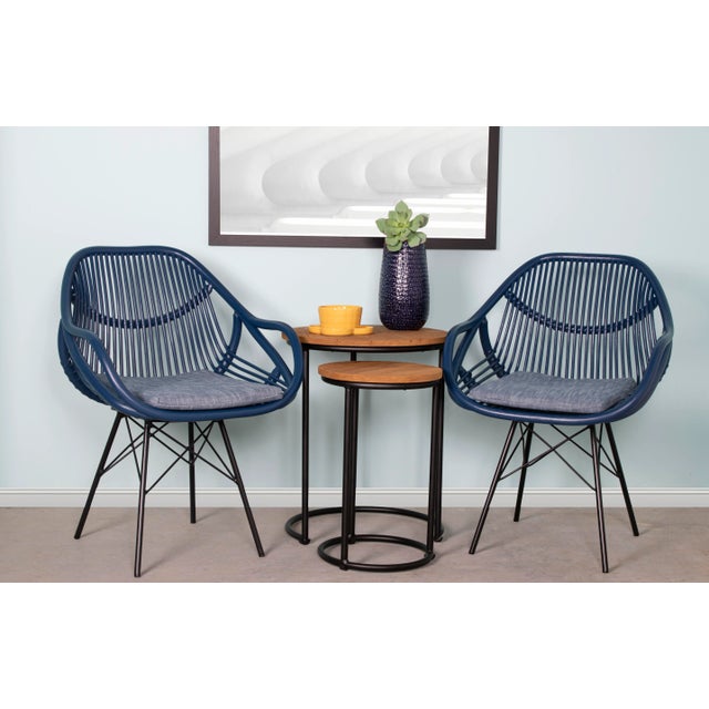 Stockholm Chair, Navy For Sale In West Palm - Image 6 of 8