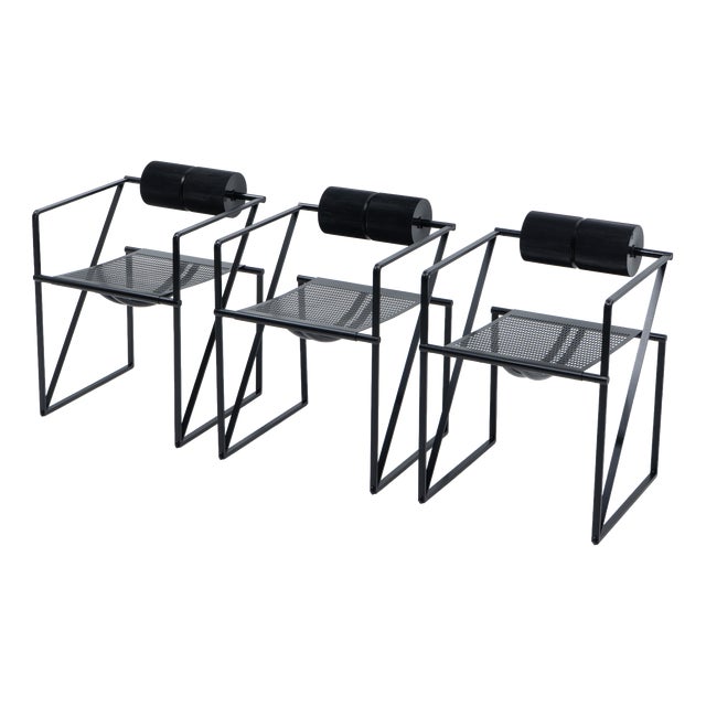 Black Seconda Chairs by Mario Botta for Alias, 1980s For Sale