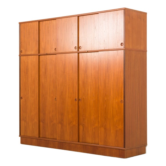 Large Wardrobe in Teak by Melvin Mikkelsen, Denmark, 1960s For Sale