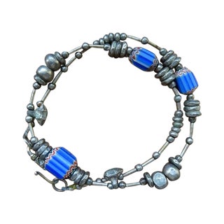 Hardcore Tribal Nomad Steel Bead Necklace For Sale