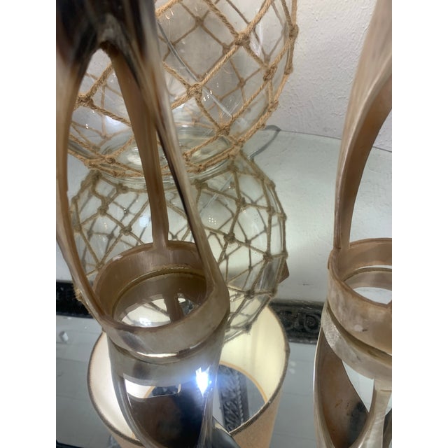 Vintage Hand-Carved Steer Horn Bird Sculptures – Set of Two For Sale In San Francisco - Image 6 of 9