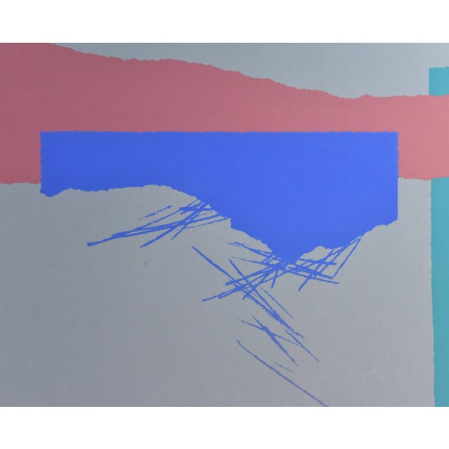 1980s Vintage Modern Abstract Screenprint Primary Colors Titled “Square One” For Sale In Chicago - Image 6 of 11