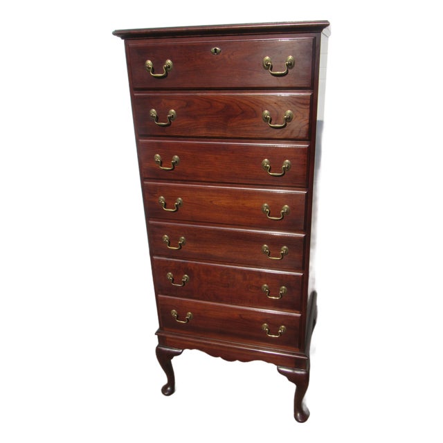1980s Statton Lingerie Chest of Drawers Cherry Designer For Sale
