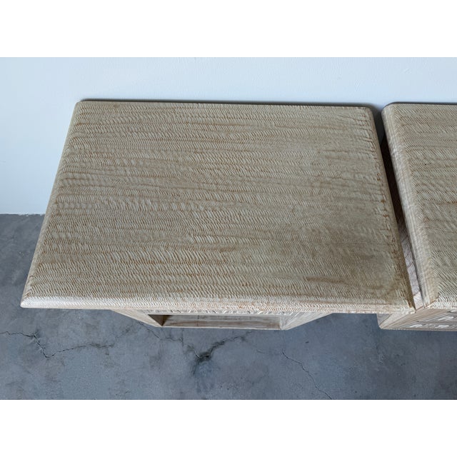 Pair of Organic Hand Carved Wood Nightstands For Sale - Image 15 of 18