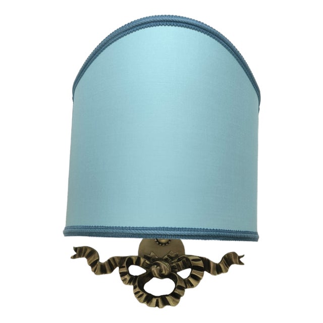 Lampshade with Cast Bow Decoration, 1950s For Sale