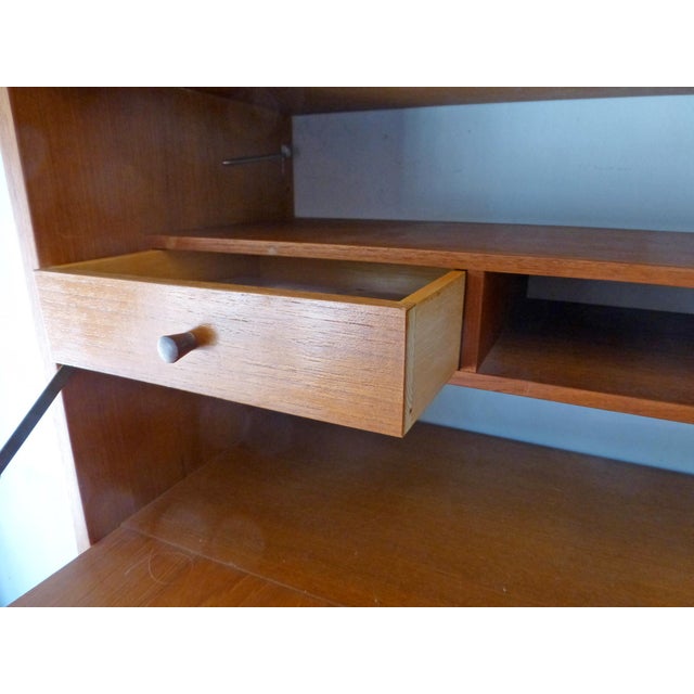 1950s Danish Modern Norwegian Single Bay Wall Unit Desk With