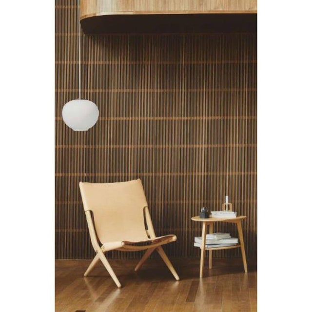 Wood Black Leather Saxe Chair by Lassen For Sale - Image 7 of 15