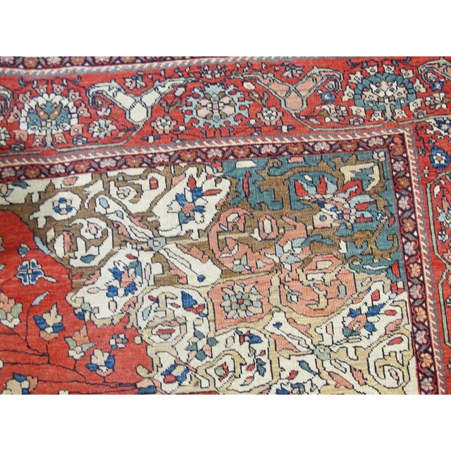 Textile Antique Persian Feraghan Sarouk Carpet, 7' X 10'6" For Sale - Image 7 of 7