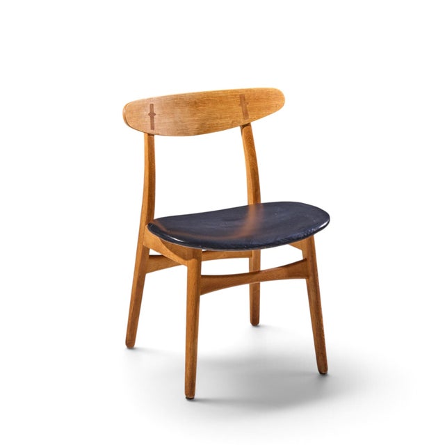 Hans Wegner for Carl Hansen Ch30 Mid Century Danish Teak and Oak Dining Chairs - Set of 6 For Sale - Image 10 of 11