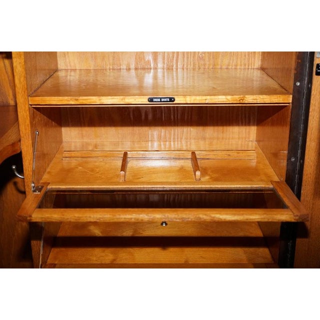 Vintage Art Deco Wardrobe in Oak, 1930s For Sale - Image 12 of 18