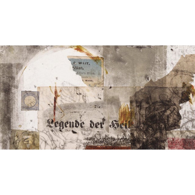 Contemporary "Oesterreich Ii" Contemporary Monotype With Chine Colle and Watercolor by Michael Pauker For Sale - Image 3 of 8