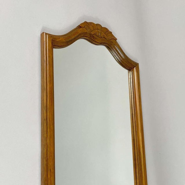 Wood Art Deco Oak Wall Mirror, Germany, 1930s For Sale - Image 7 of 12