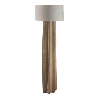 Michael Taylor Postmodern Sculptural Stone Floor Lamps - Pair For Sale