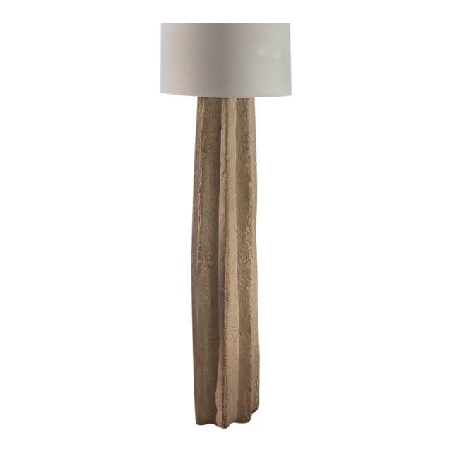 Michael Taylor Postmodern Sculptural Stone Floor Lamps - Pair For Sale