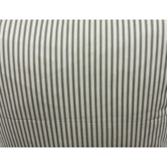 Cream Pair of 22" Square Pillows With a Red and Cream Iris Floral Pattern - Made in Uk For Sale - Image 8 of 10