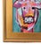 Colorful contemporary abstract cow bull portrait still life acrylic painting on stretched artist canvas. Signed by the...
