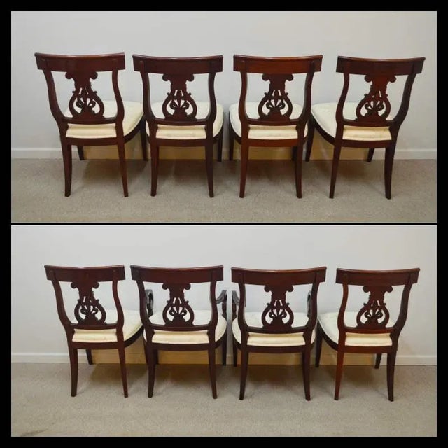Kindel Furniture Kindel Mahogany Set of 8 Dining Chairs For Sale - Image 4 of 13