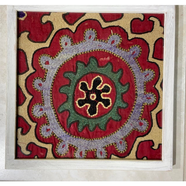 Set of Four Antique Suzani Wall Hanging For Sale In Miami - Image 6 of 12