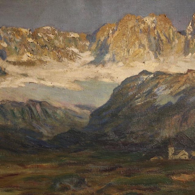Italian School, Mountain Landscape, 1880, Oil on Canvas For Sale - Image 9 of 16