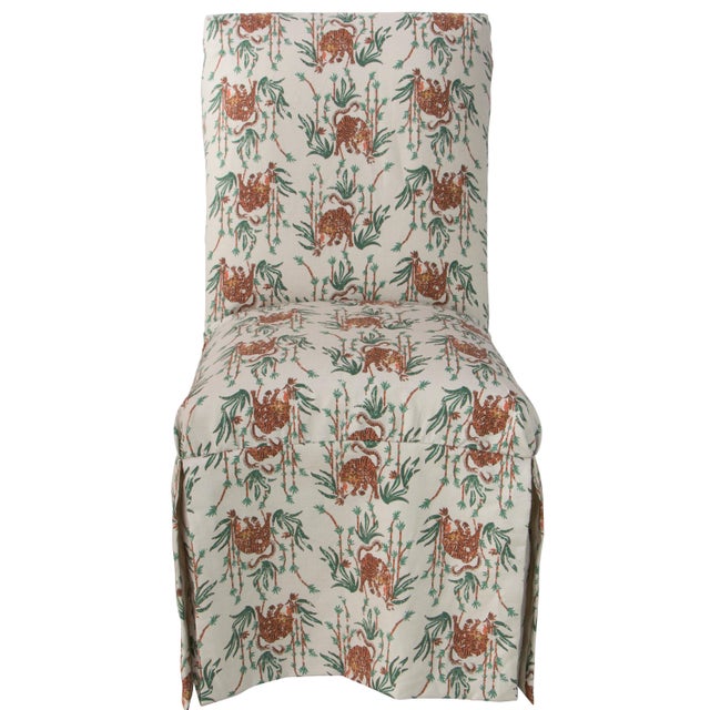 Slipcover Dining Chair in Tiger Bamboo Cream Oga | Chairish