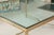 Metal Mid 20th Century Vintage Louis XVI Style Brass and Glass Top Square Coffee Table For Sale - Image 7 of 12