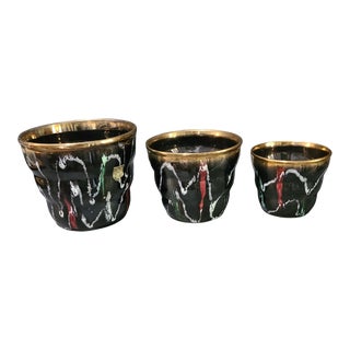 Mid Century Modern Nesting Planters by Fohn Keramik W. Germany - Set of 3 For Sale