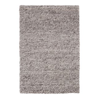 Dash & Albert by Annie Selke Niels Grey Woven Wool/Viscose Rug, 6' x 9' For Sale