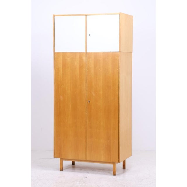 1960s Vintage Wardrobe in Birch from Hellerau, 1960s For Sale - Image 5 of 17