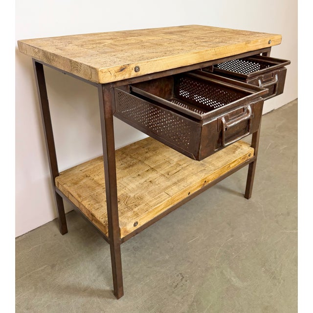 Vintage Industrial Worktable, 1960s For Sale - Image 15 of 18