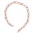Contemporary 10K Rose Gold Plated .925 Sterling Silver 1/2 Cttw Diamond Infinity Link Tennis Bracelet (H-I Color, I2-I3 Clarity) -7” For Sale - Image 3 of 6