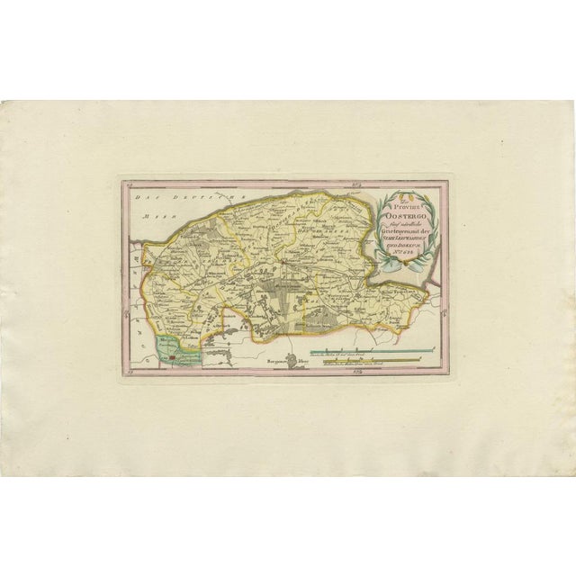 Original engraved map titled The Province of Oostergo five northern Greeks, with the city of Leeuwarden and Dokkum No....