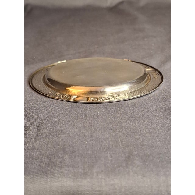 Antique Bezalel Jerusalem Sterling Silver Kiddush Cup Saucer Plate Judaica 925 For Sale - Image 9 of 14