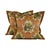 Designer P Kaufmann Brown Green Orange Horse Jockey Equestrian Paisley Toile Pillow Covers- 25" Pair For Sale In Jacksonville, FL - Image 6 of 6
