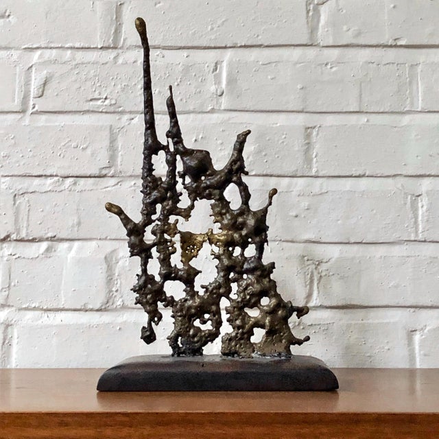 Metal Abstract Spill-Cast Sculpture For Sale - Image 7 of 7