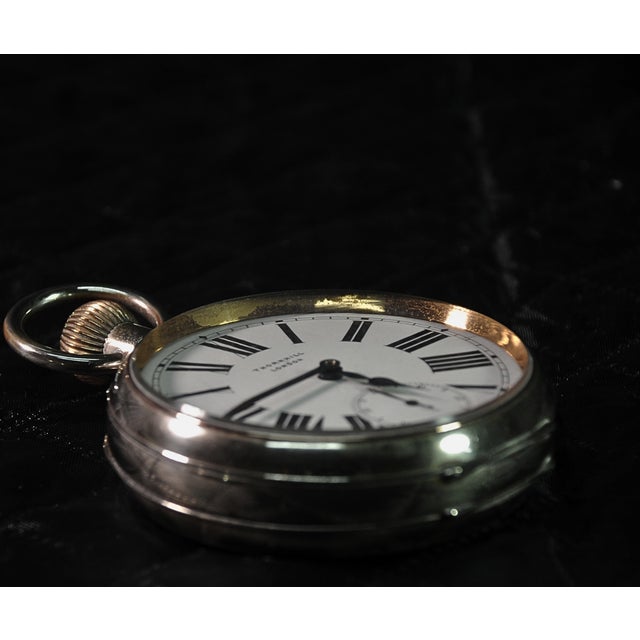 Silver Clock and Barometer from Thornhill London, 1950s For Sale - Image 6 of 12