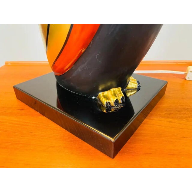 1980s Porcelain Toucan Bird Lamp by Manifattura Artistica, Italy Circa 1989 For Sale - Image 5 of 16