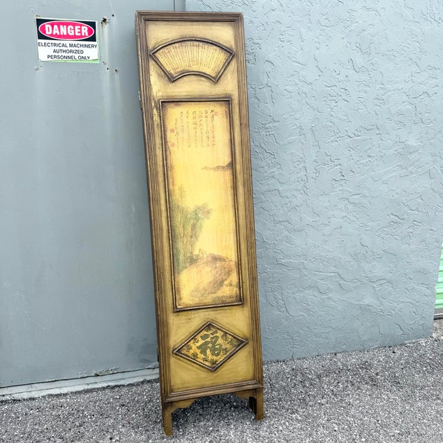 Chinoiserie Vintage Chinoiserie Room Divider Screen For Sale - Image 3 of 9
