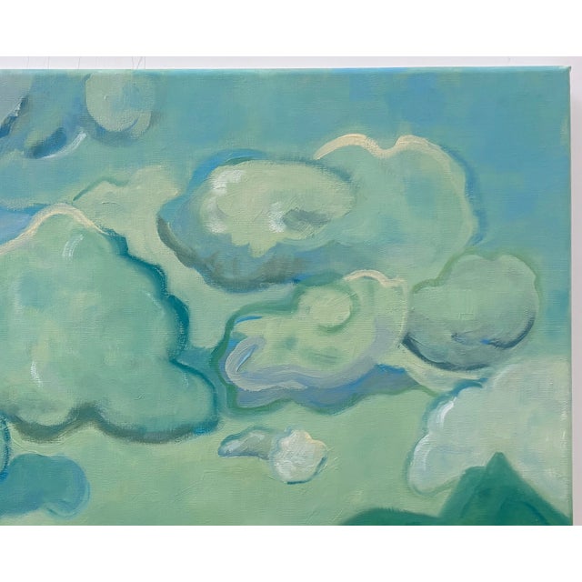 Abstract “Roiling Sky” Oil on Linen by Nancy M. Vignola For Sale - Image 3 of 8