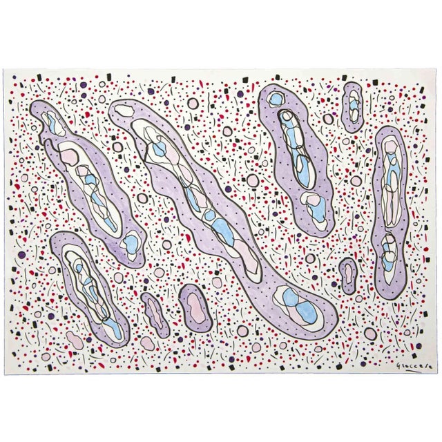 Composition is an original artwork realized by Maurizio Gracceva (Roma, 1955) in 2010. Good condition. Hand-signed. China...