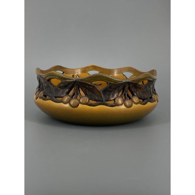 Modern Ceramic Fruit Bowl by Karen Hagen for P. Ipsens Enke, 1890s For Sale - Image 3 of 12