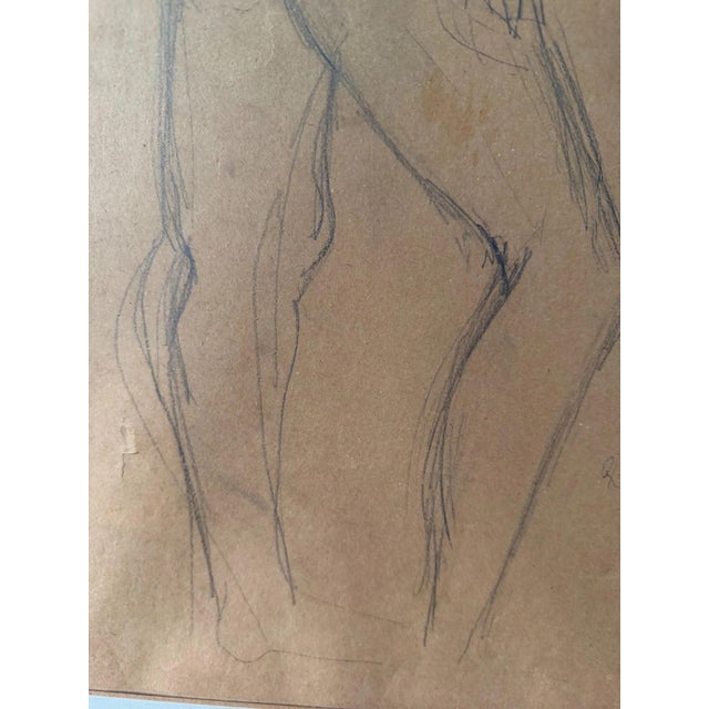 Karl Hofer, Female Nude, Sketch on Paper For Sale - Image 7 of 11