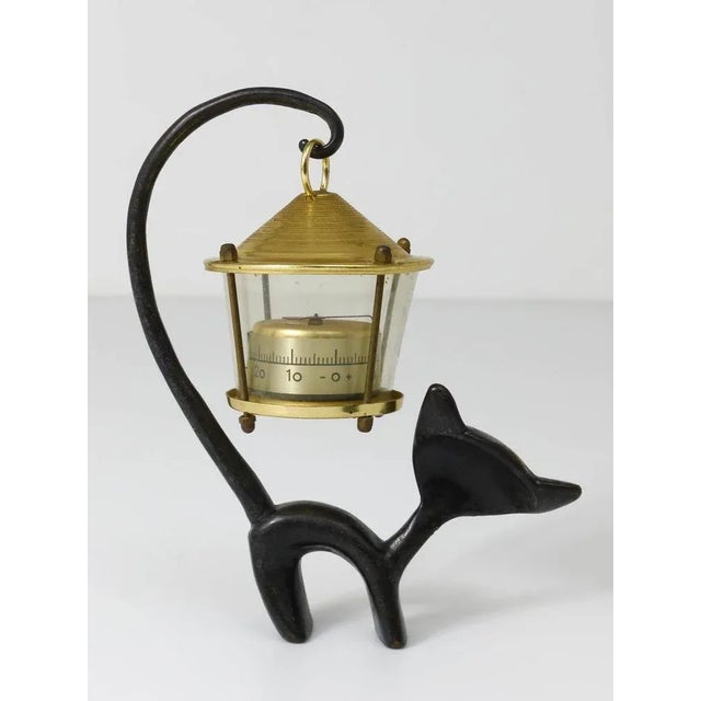 Cat Figurine with Thermometer by Walter Bosse for Hertha Baller, Austria, 1950s For Sale - Image 4 of 6