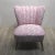 Vintage Pink Cocktail Chair with Wooden Legs For Sale - Image 9 of 11