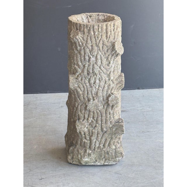 Faux Bois Garden Stone Bird Bath From England For Sale In Austin - Image 6 of 9