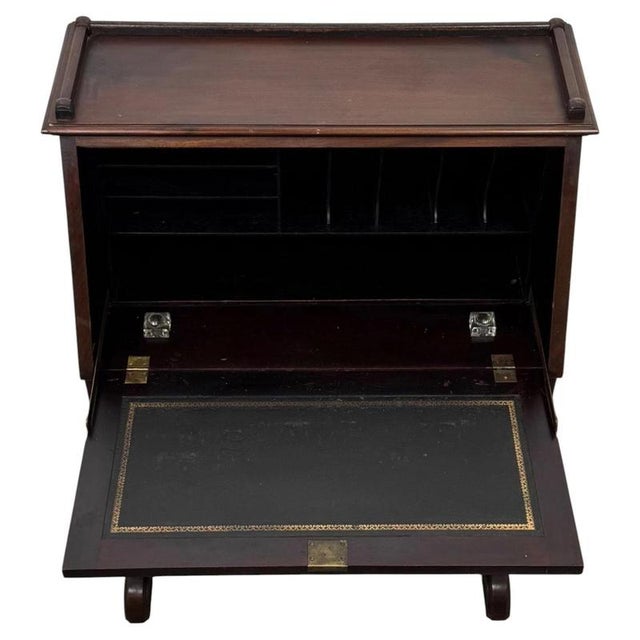 Antique 20th Century English Chippendale Mahogany Bureau For Sale - Image 4 of 15