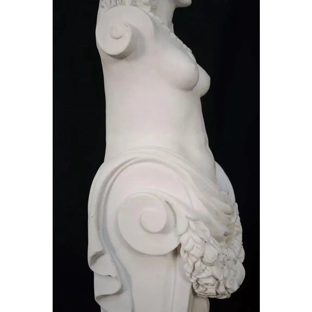 Stone Early 20th Century Neoclassical Style Carved Italian Carrara Marble Female Torso Statues - a Pair For Sale - Image 7 of 10