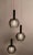 Black Three-Light Modernist Cascading Smoked Glass Chandelier After Panton For Sale - Image 8 of 9