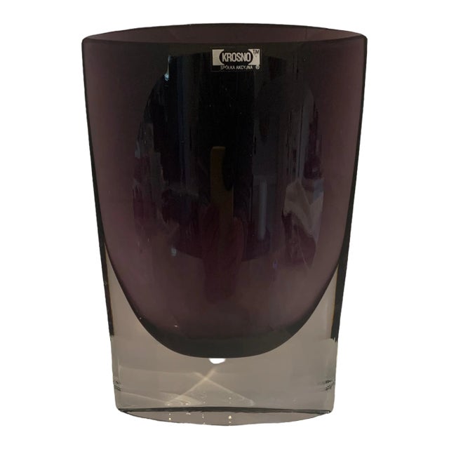 Vintage Amethyst Krosnos Sommerso Vase Spolka Akcyjna For Sale