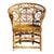 Vintage Boho Medallion Back Bamboo Brighton Pavillon Chair For Sale