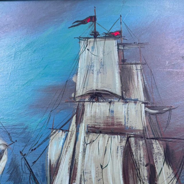 Glenn Richardson Large Naval Battle Seascape Oil Painting For Sale In Tampa - Image 6 of 12
